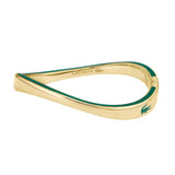 Γυναικεία χειροπέδα βραχιόλι Lacoste 2040543 σε χρυσό χρώμα από ανοξείδωτο ατσάλι διακοσμημένο με πράσινο σμάλτο