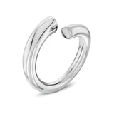 Γυναικείο δαχτυλίδι Calvin Klein 35000766 με σχέδιο σπείρας κατασκευασμένο από ανοξείδωτο ατσάλι σε ασημί χρώμα. 