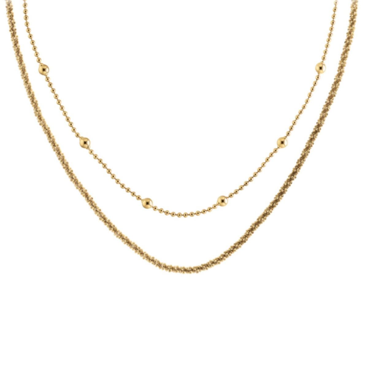 Διπλό γυναικείο κολιέ Calvin Klein Layered 35000950 χρυσό από ανοξείδωτο ατσάλι