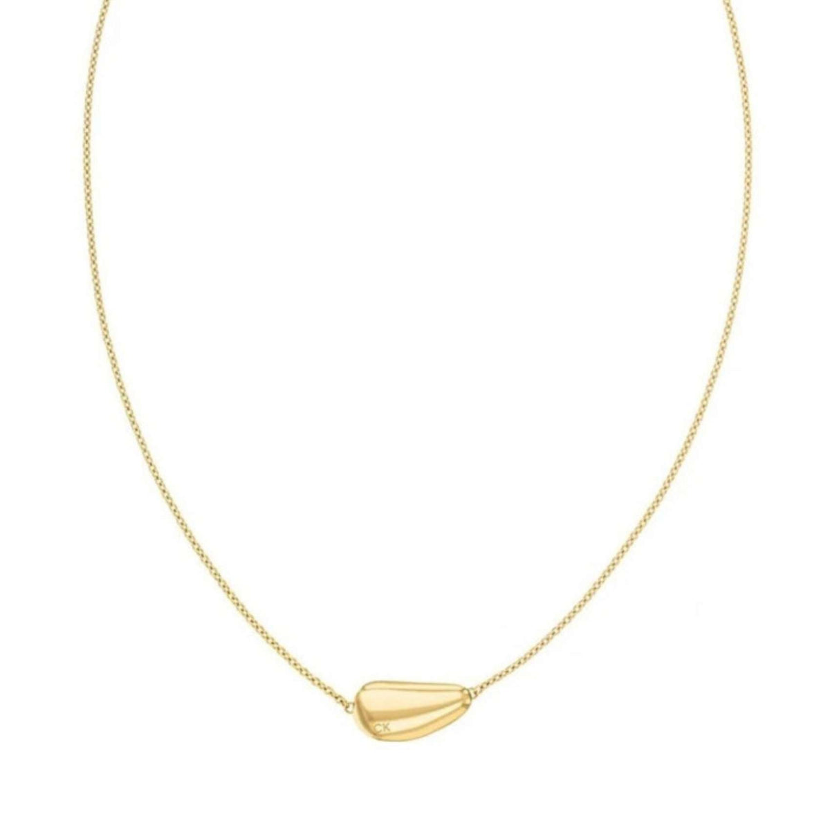 Γυναικείο Κολιέ Calvin Klein 35000601 ατσάλινο χρυσό με κρεμαστό στοιχείο σταγόνα.