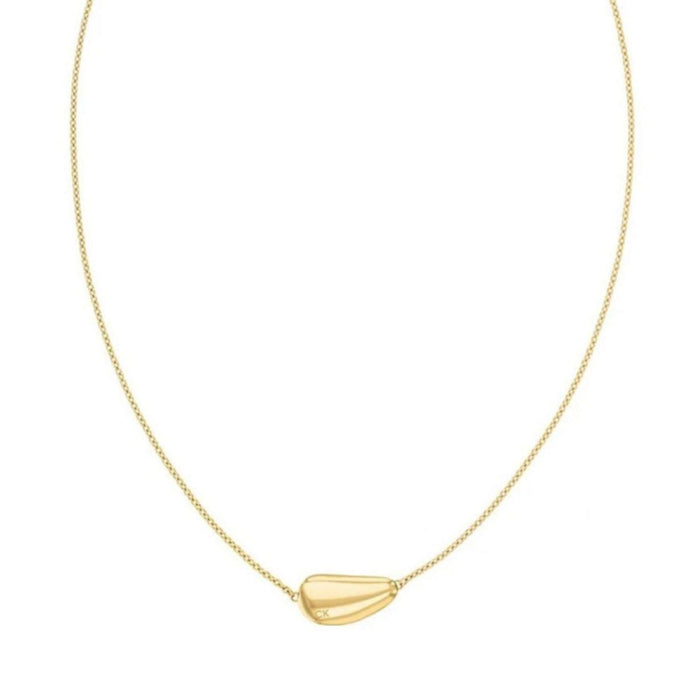 Γυναικείο Κολιέ Calvin Klein 35000601 ατσάλινο χρυσό με κρεμαστό στοιχείο σταγόνα.
