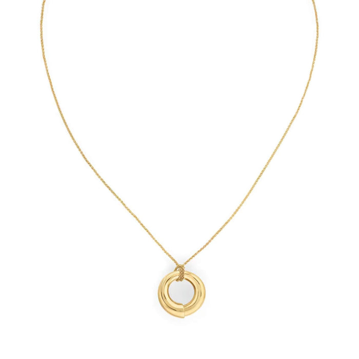 Γυναικείο Κολιέ Calvin Klein 35000761 ατσάλινο χρυσό με στρογγυλό μενταγιόν.