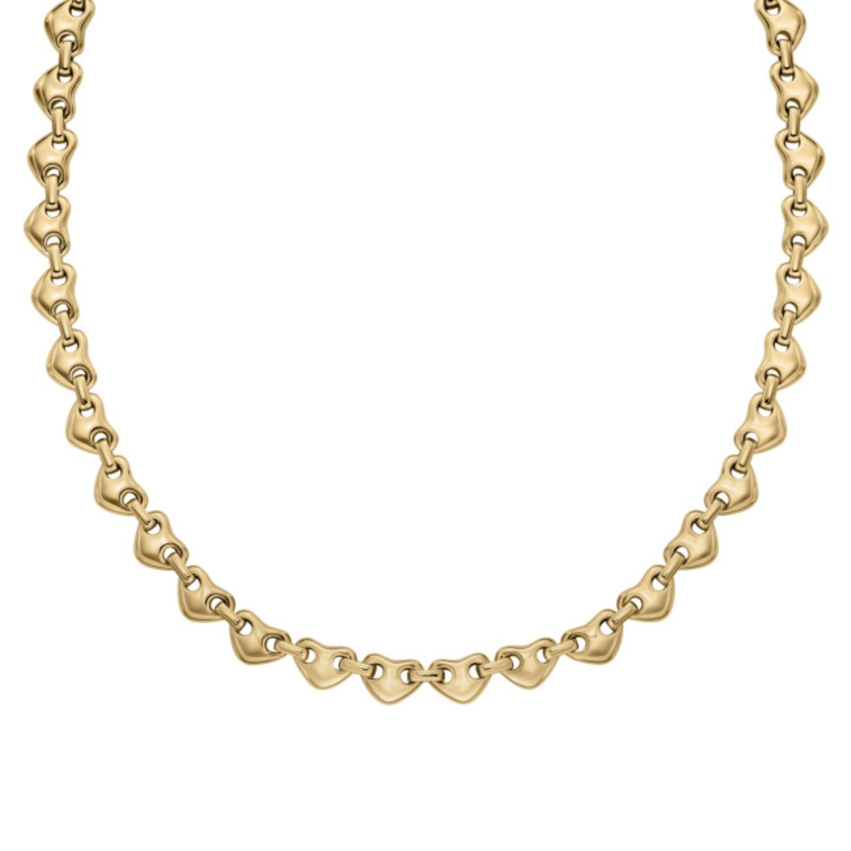 Γυναικείο κολιέ Emporio Armani Sentimental EGS3330710 με καρδιές σε χρυσό χρώμα
