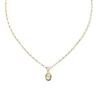 Γυναικείο Κολιέ Guess Divine JUBN06314JWYGT/U Χρυσό με Λευκή Πέτρα