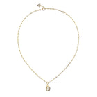 Γυναικείο Κολιέ Guess Divine JUBN06314JWYGT/U Χρυσό με Λευκή Πέτρα