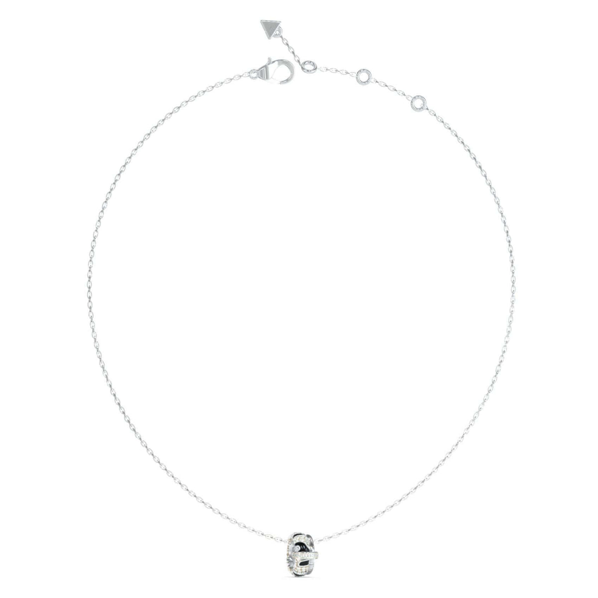 Κολιέ Guess Fabulous Me JUBN05191JWRHBKT/U σε Ασημί και Μαύρο Χρώμα