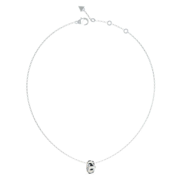 Κολιέ Guess Fabulous Me JUBN05191JWRHBKT/U σε Ασημί και Μαύρο Χρώμα