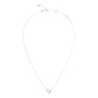 Γυναικείο Κολιέ Guess Golden Love JUBN06370JWRHT/U Ασημί με Καρδιά