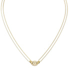 Κολιέ Guess Steel Marina JUBN06220JWYGT/U σε Χρυσό Χρώμα με Διπλή Αλυσίδα