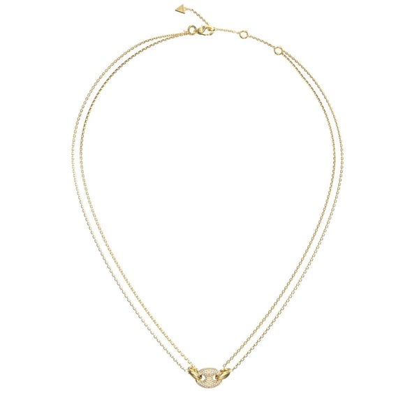 Κολιέ Guess Steel Marina JUBN06220JWYGT/U σε Χρυσό Χρώμα με Διπλή Αλυσίδα
