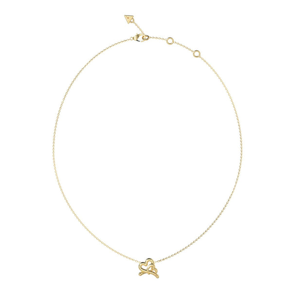 Κολιέ Guess Love Bites JUBN06056JWYGT/U με Καρδιά σε Χρυσό Χρώμα