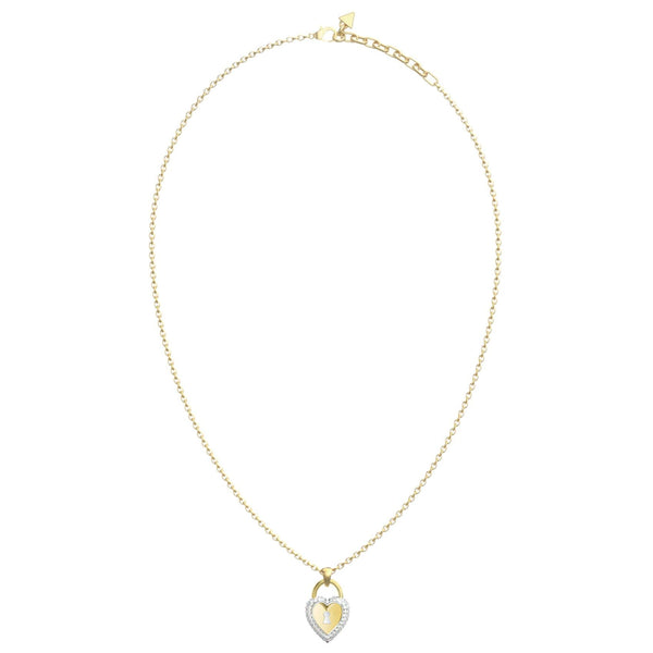 Κολιέ Guess Love Bites JUBN06060JWYGRHT/U Χρυσό με Δίχρωμη Καρδιά και Πέτρες