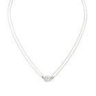 Κολιέ Guess Marina JUBN06220JWRHT/U Ασημί με Διπλή Αλυσίδα
