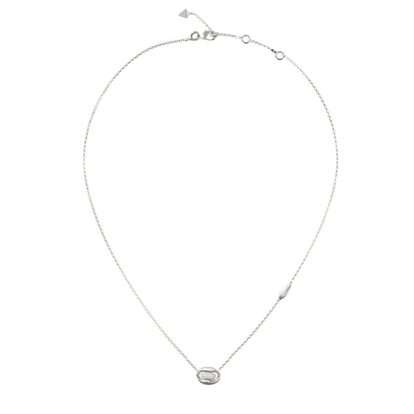 Γυναικείο Κολιέ Guess Marina JUBN06223JWRHT/U σε Ασημί Χρώμα με Ζιργκόν