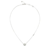 Γυναικείο κολιέ Guess Marina JUBN06223JWRHT/U από ανοξείδωτο ατσάλι σε ασημί χρώμα με ζιργκόν.