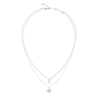 Γυναικείο Κολιέ Guess Spinning Bloom JUBN06468JWRHT/U Ασημί με Διπλή Αλυσίδα