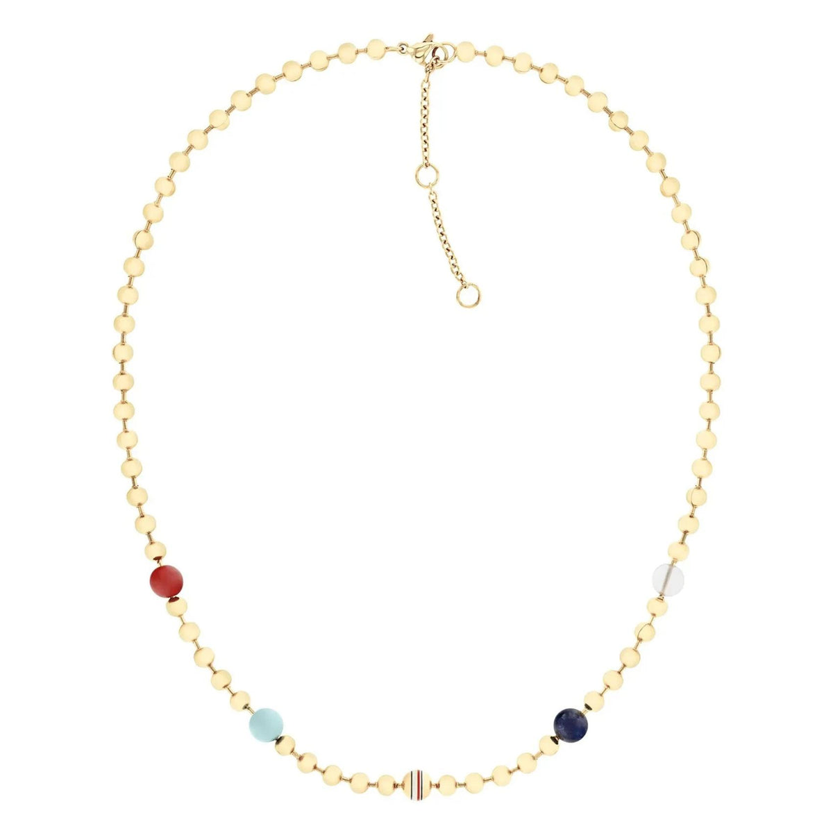 Γυναικείο κολιέ Tommy Hilfiger 2781039 από ανοξείδωτο ατσάλι σε χρυσό χρώμα με πολύχρωμες χάντρες
