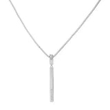 Γυναικείο κολιέ Tommy Hilfiger από ασημί ανοξείδωτο ατσάλι, με ορθογώνιο κρεμαστό και ρυθμιζόμενο μήκος για ιδανικό layering, 2780950 