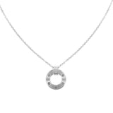Λεπτομέρεια του ασημί κολιέ Tommy Hilfiger με στρογγυλό κρεμαστό μενταγιόν, 2780604.