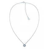 Γυναικείο ατσάλινο ασημί κολιέ Tommy Hilfiger 2780737 μήκους 40–50 cm με κρεμαστό διακοσμημένο με ζιργκόν.