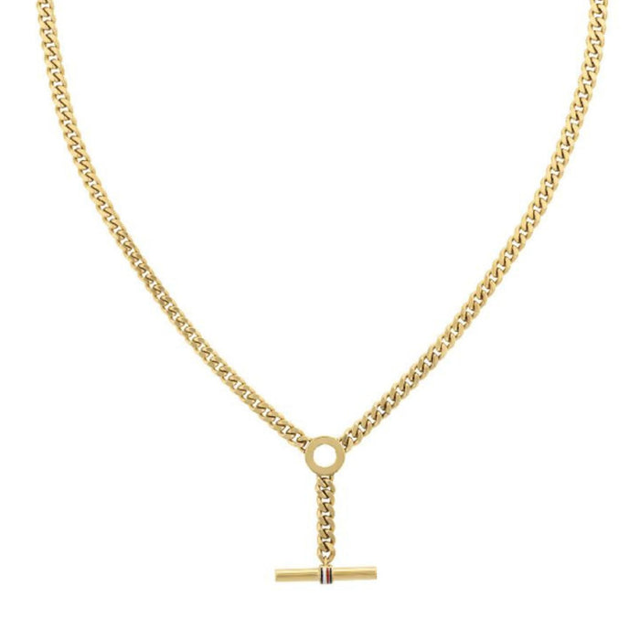 Γυναικείο ατσάλινο χρυσό κολιέ Tommy Hilfiger 2780772 μήκους 40–50 cm με κρεμαστό.