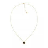 Γυναικείο ατσάλινο χρυσό κολιέ Tommy Hilfiger 2780797 μήκους 40–50 cm με μαύρο κρεμαστό.