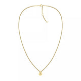 Γυναικείο ατσάλινο χρυσό κολιέ Tommy Hilfiger 2780850 μήκους 40–50 cm με στρογγυλό κρεμαστό.