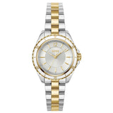 υναικείο ρολόι Boss Sage Aqua 1502848 με δίχρωμο ασημί-χρυσό μπρασελέ από ανοξείδωτο ατσάλι, ασημί καντράν 30mm και χρυσές λεπτομέρειες.