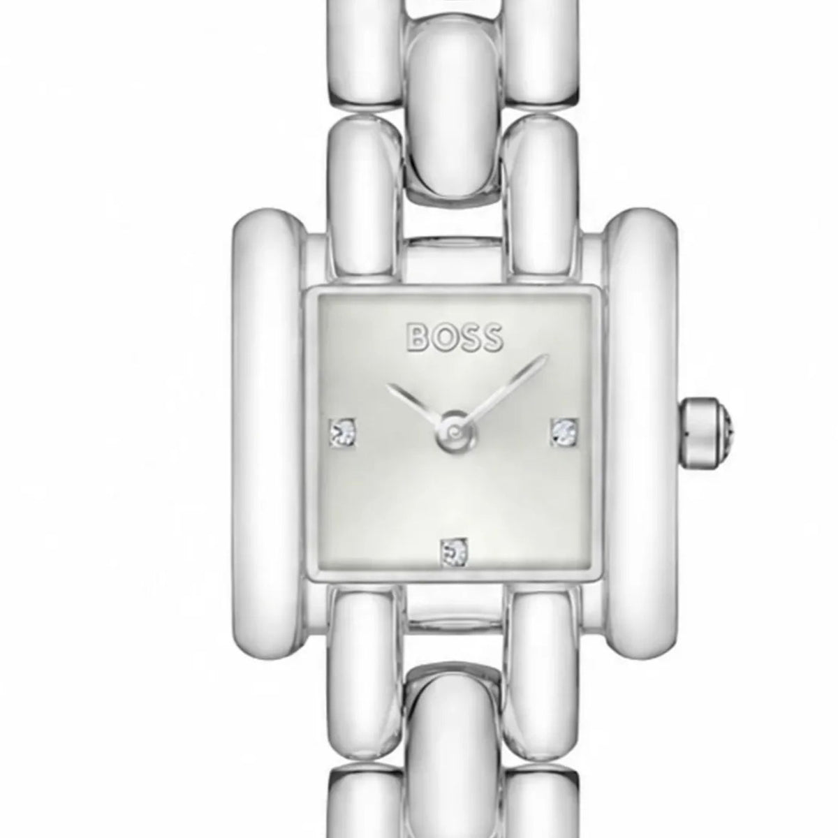 Λευκό φίλντισι καντράν ρολογιού Boss Violet 1502873 διαμέτρου 21mm διακοσμημένο με ζιργκόν