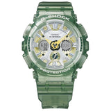 Γυναικείο ρολόι Casio G-SHOCK GMA-S120GS-3AER με πράσινο καουτσούκ λουράκι και στρογγυλό αναλογικό-ψηφιακό καντράν 45.9 mm.