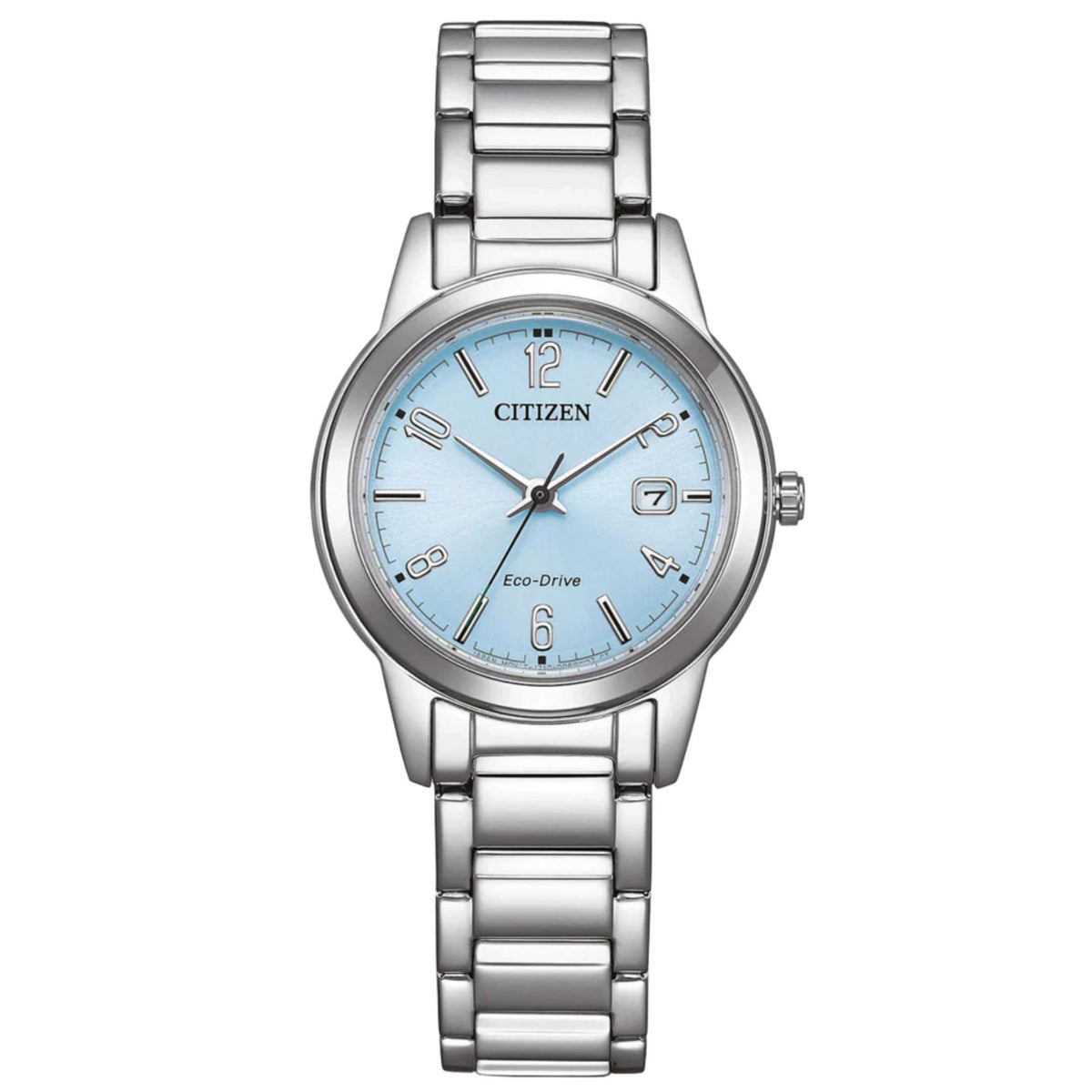 Γυναικείο ρολόι Citizen FE1241-71L με ασημί μπρασελέ και γαλάζιο καντράν