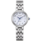 Γυναικείο Ρολόι Citizen L EM0990-81A με Ασημί Μπρασελέ & Λευκό Καντράν