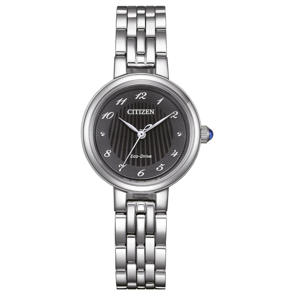 Γυναικείο ρολόι Citizen EM0990-81E με ασημί μπρασελέ και μαύρο καντράν