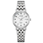 Γυναικείο Ρολόι Citizen Sports EU6090-54A με Ασημί Μπρασελέ & Λευκό Καντράν