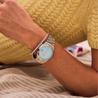 Αυτόματο Γυναικείο Ρολόι Citizen Tsuyosa NJ0200-50L Με Ασημί Μπρασελέ & Γαλάζιο Καντράν
