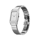 Ασημί ατσάλινο μπρασελέ του ρολογιού D1 Milano D1-ARBU01 με κούμπωμα ασφαλείας.