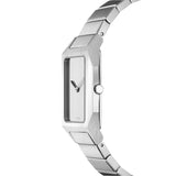 Πλάγια όψη του D1 Milano Aura Silver D1-ARBU01 που αναδεικνύει την τετράγωνη κάσα και το λεπτό προφίλ.