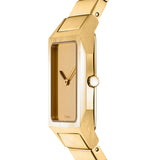 Πλάγια όψη του D1 Milano Aura Gold D1-ARBU03 που αναδεικνύει την ορθογώνια κάσα και το γυαλιστερό χρυσό φινίρισμα.