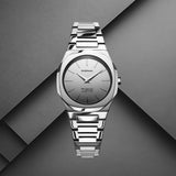 Γυναικείο ρολόι D1 Milano Silver Gleam D1-UTBL39 με ασημί ατσάλινο μπρασελέ και ασημί καντράν.