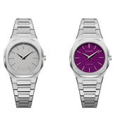 Γυναικείο ρολόι D1 Milano Ultra Thin D1-UTBL36 με ασημί κάσα 30 mm και ατσάλινο μπρασελέ, δίχρωμο