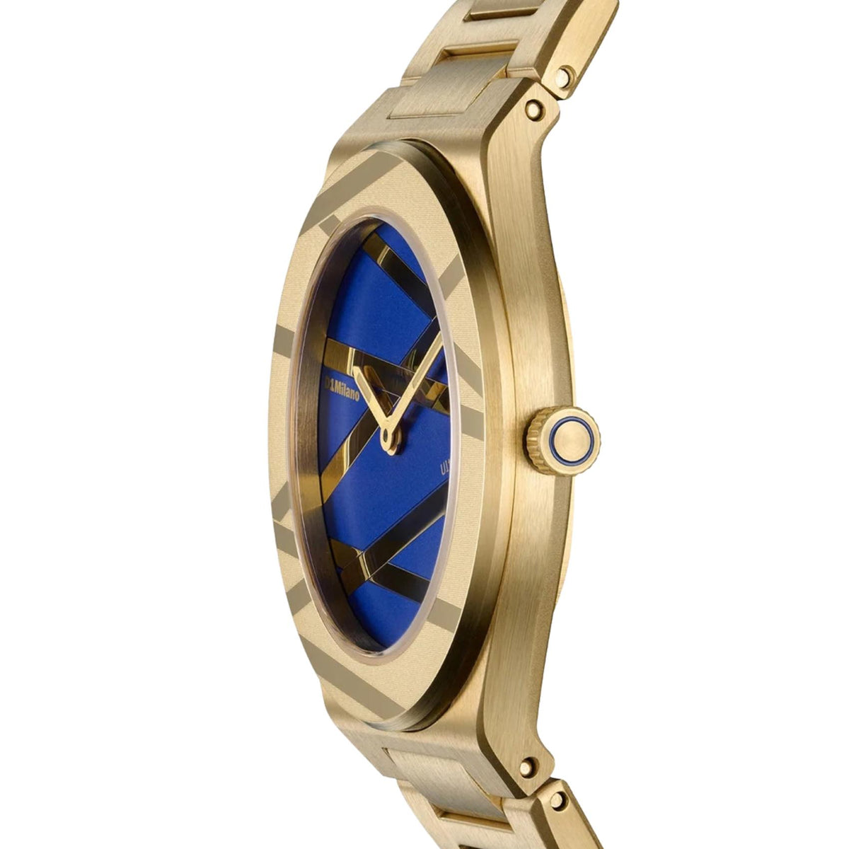 Χρυσό ατσάλινο μπρασελέ ρολογιού D1 Milano Ultra Thin Royal Inlay D1-UCBL02
