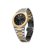 Χρυσό και ασημί μπρασελέ από ανοξείδωτο ατσάλι του D1 Milano Tone Mellow D1-UHBL03 με κούμπωμα ασφαλείας.