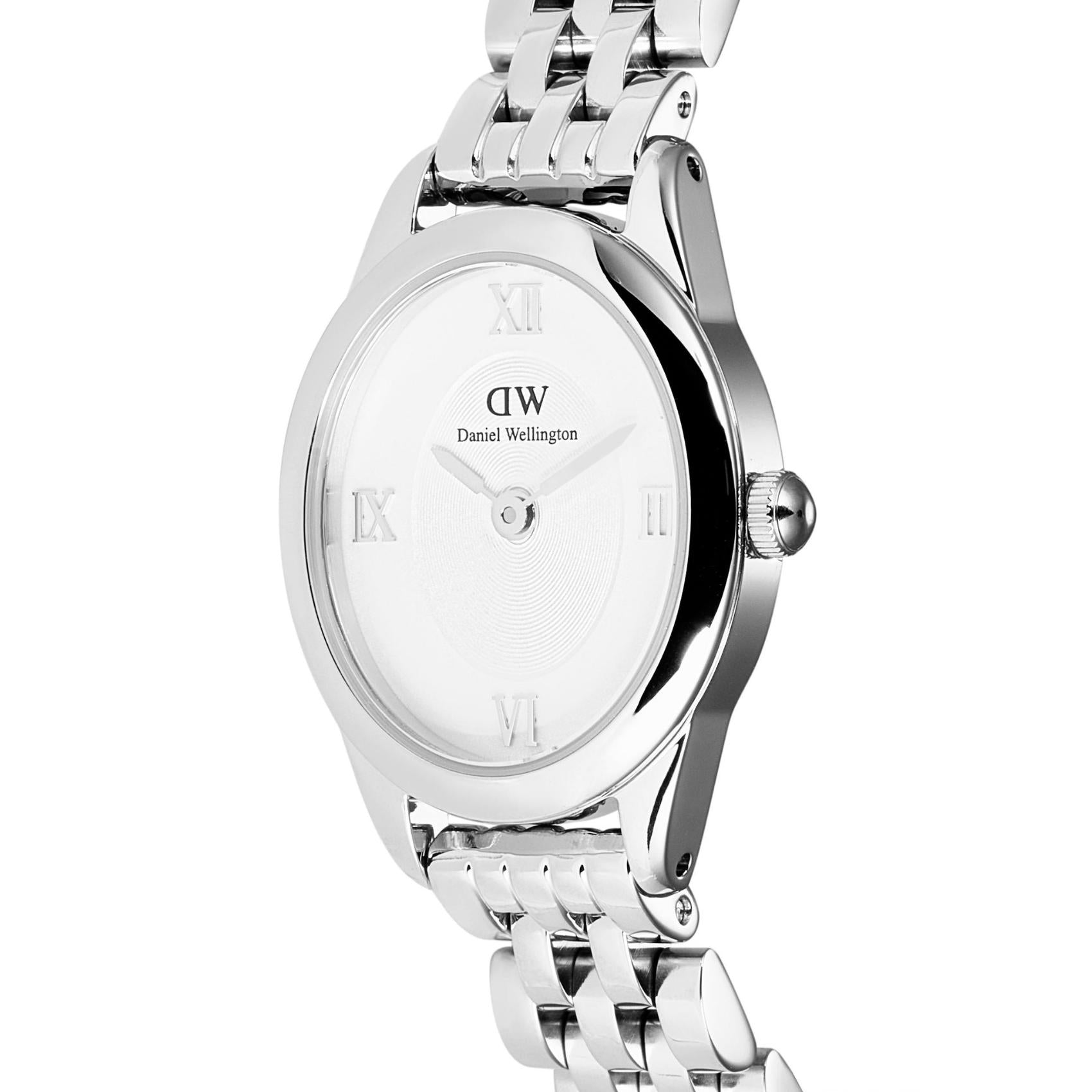Λευκό καντράν ρολογιού Daniel Wellington Ophelia Mini DW00100808 διαμέτρου 22x25.5mm