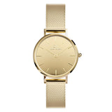 Γυναικείο ρολόι Daniel Wellington Petite Reflection Gold DW00100797 με χρυσό μπρασελέ από ανοξείδωτο ατσάλι και χρυσό καντράν διαμέτρου 28mm.