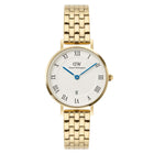 Ρολόι Daniel Wellington Petite Roman Numerals DW00100857 Με Χρυσό Μπρασελέ