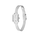Ρολόι Daniel Wellington Quadro Mini Reflection DW00100800 Με Ασημί Μπρασελέ
