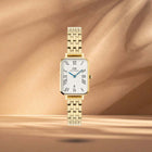 Ρολόι Daniel Wellington Quadro Roman Numerals DW00100861 Με Χρυσό Μπρασελέ