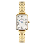 Ρολόι Daniel Wellington Quadro Roman Numerals DW00100861 Με Χρυσό Μπρασελέ