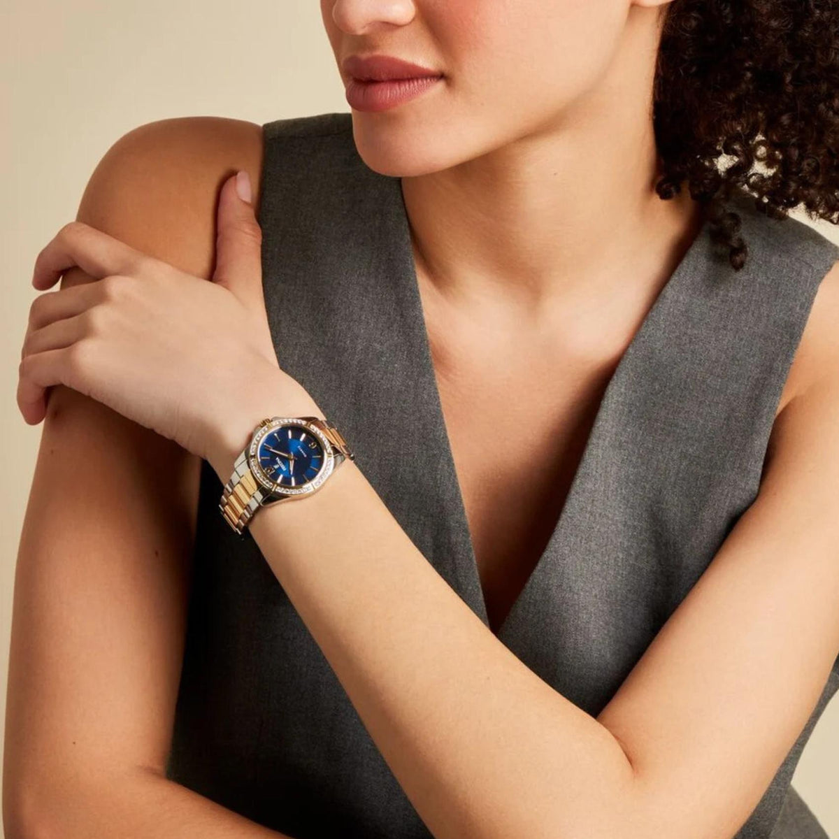 Ρολόι Festina Boyfriend F20594/2 Με Ασημί-Χρυσό Μπρασελέ & Μπλε Καντράν