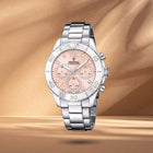 Ρολόι Festina Boyfriend F20603/7 Με Ασημί Μπρασελέ & Ροζ Καντράν